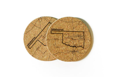 Oklahoma - Cork Coaster Pair