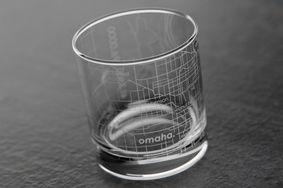 Omaha Map Rocks Glass