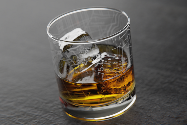 Philadelphia Map Rocks Glass