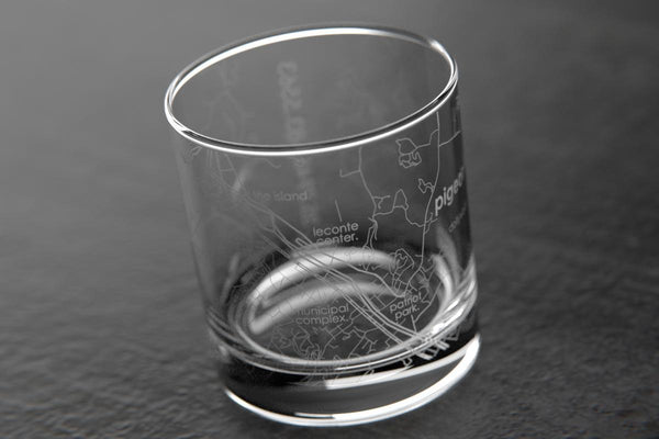 Pigeon Forge TN Map Rocks Glass