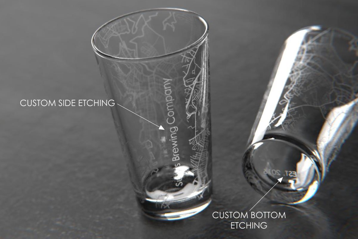 Personalized Pint Glass - Design: CUSTOM - Everything Etched