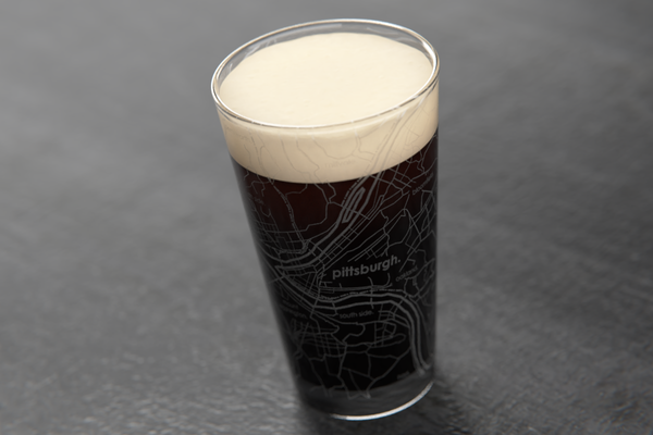 Pittsburgh Map Pint Glass