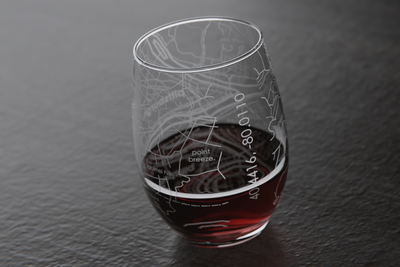 Pittsburgh Map Stemless Wine Glass