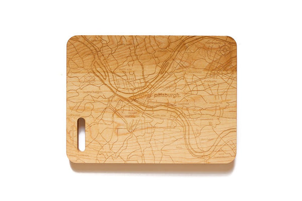 Pittsburgh Map Bar Board