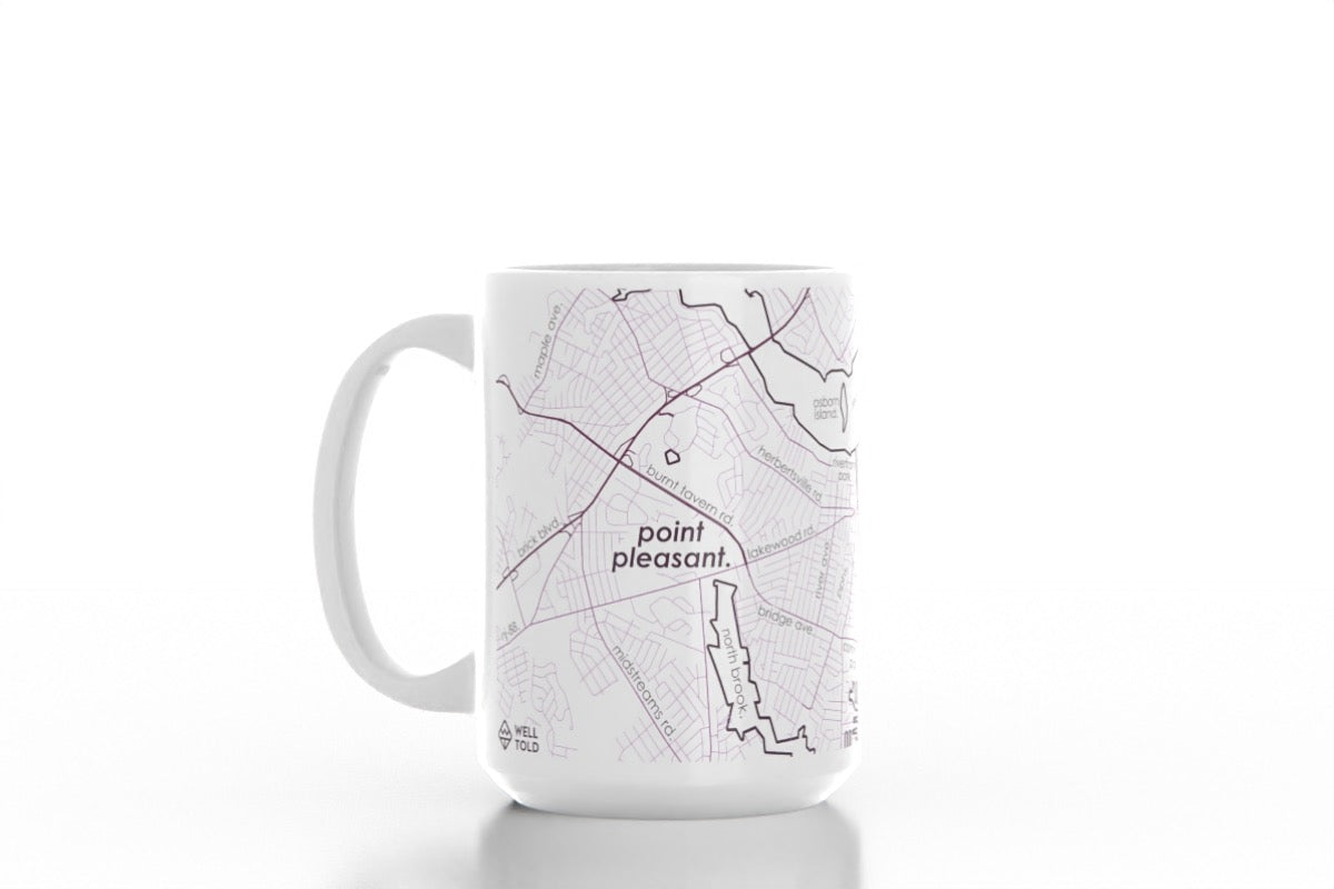 Home Town Map 15 oz Ceramic Mug | Well Told