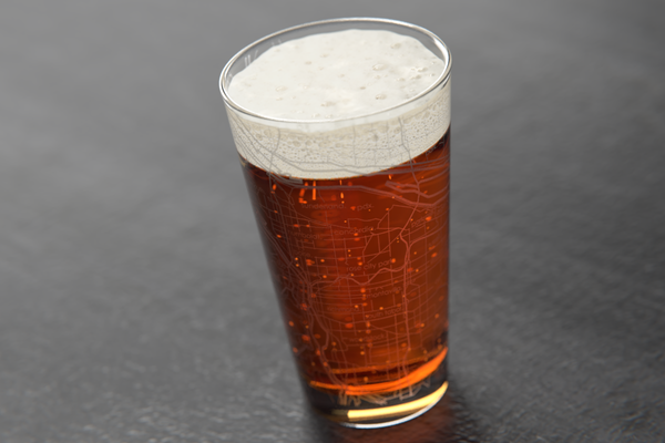 Portland OR Map Pint Glass