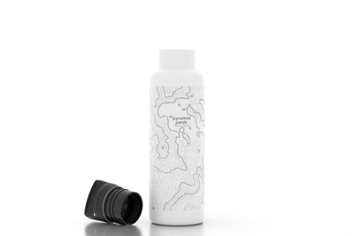 White custom insulated water bottle