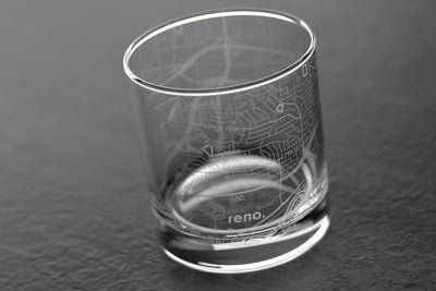 Reno NV Map Rocks Glass