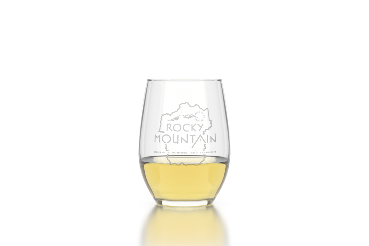 Rocky Mountain Stemless Wine Glass