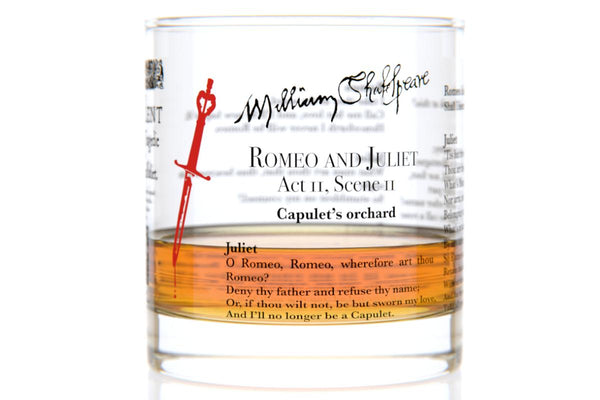 Romeo and Juliet - Shakespeare Rocks Glass