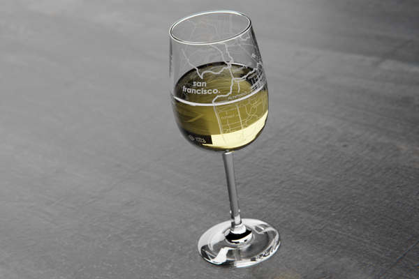 San Francisco Maps Wine Glass