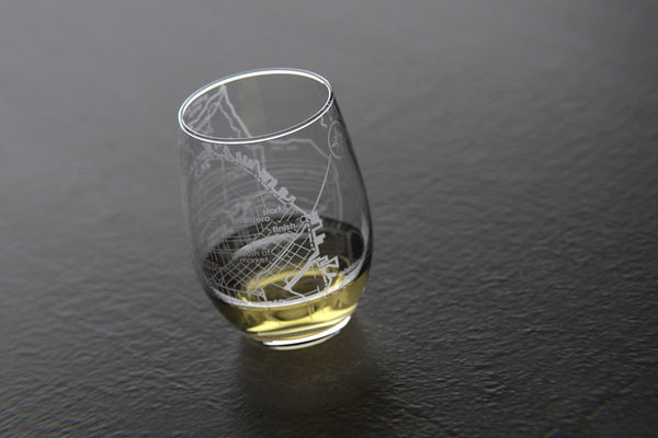 San Francisco 26.2 - Marathon Map Stemless Wine Glass