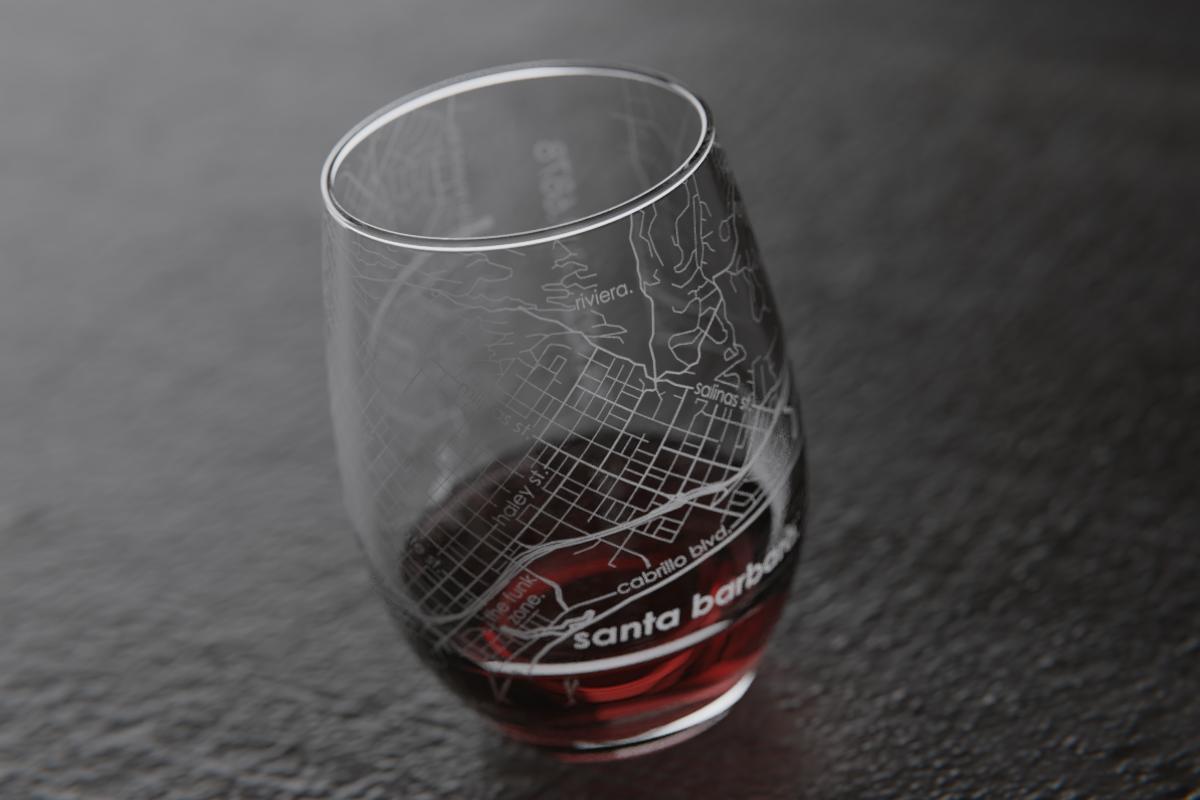 Napa Valley Region Map Riedel Crystal Stemless Wine Glass - Well Told