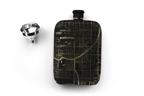 Recipient's City Map Pocket Flask