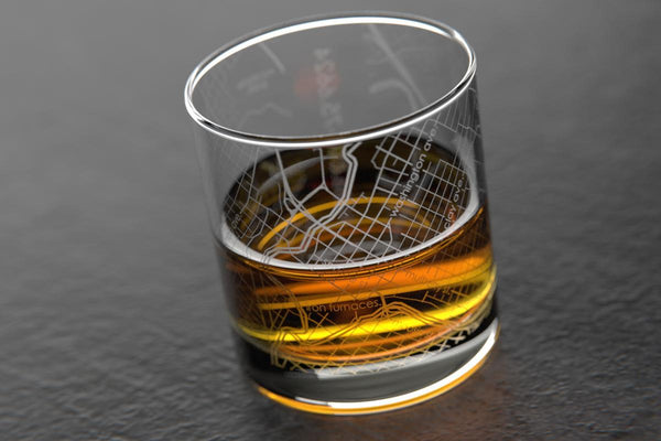 Scranton PA Map Rocks Glass