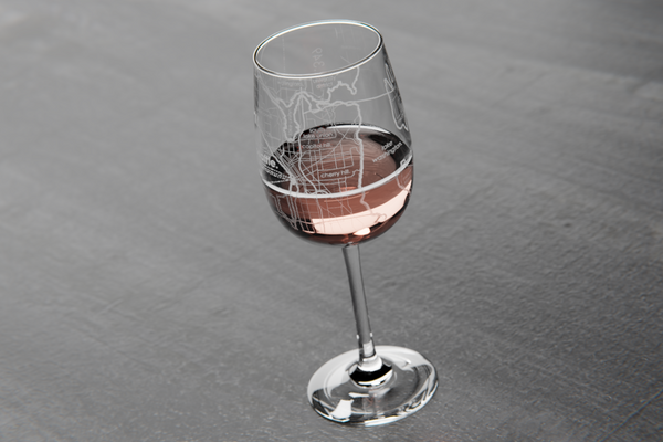 Seattle Maps Wine Glass