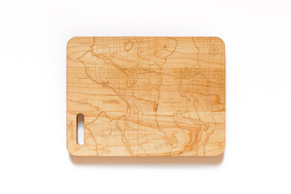 Seattle Map Bar Board