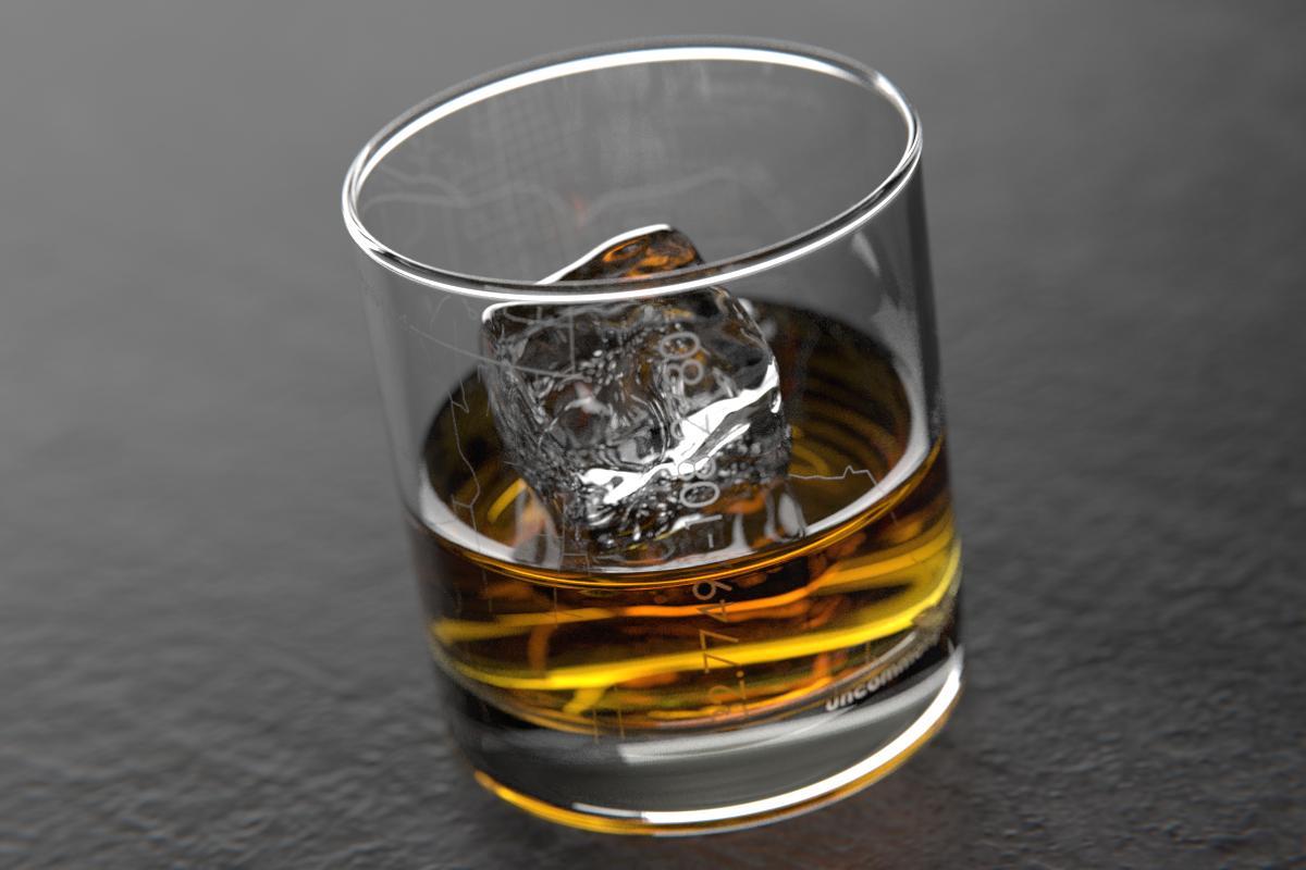 Silver City NM Map Rocks Glass