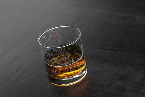 Springer Mountain, GA - Topo Rocks Glass