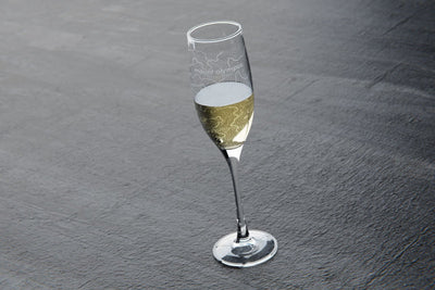 Custom etched champagne flute