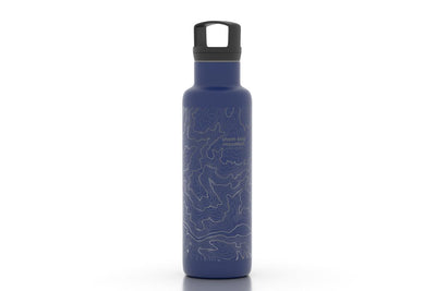 Midnight blue custom insulated water bottle
