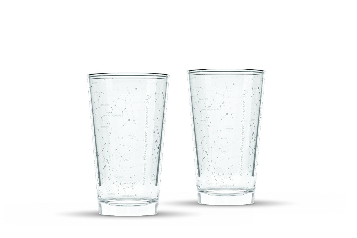 Constellation Pint Glass Pair - Summer Sky Northern Hemisphere