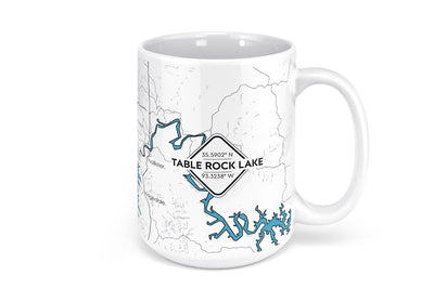 Table Rock Lake Map Mug - 15oz