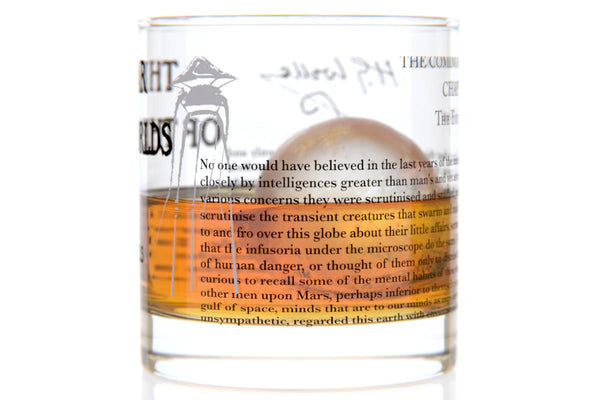 The War of the Worlds - H.G. Wells Rocks Glass