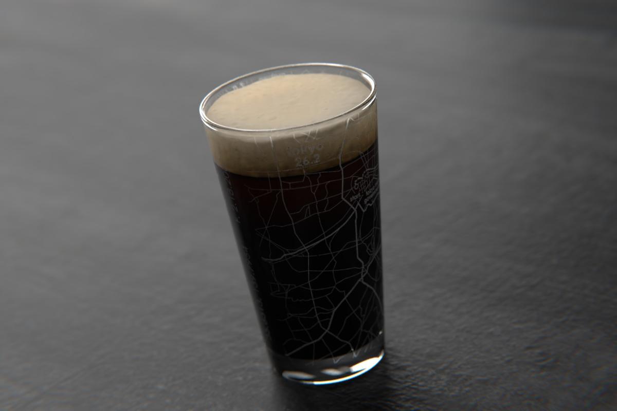 Tokyo 26.2 Marathon Map Pint Glass