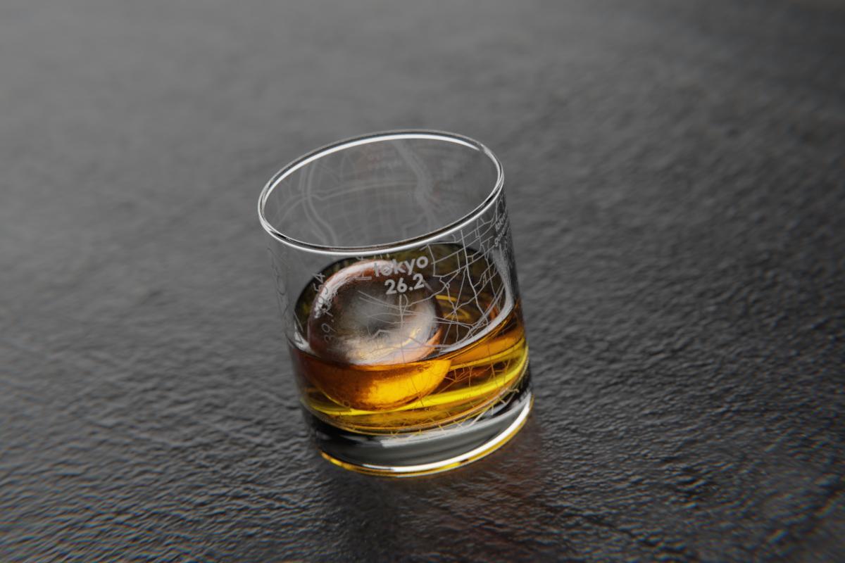 Tokyo 26.2 Marathon Map Rocks Glass