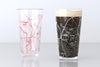 College Park MD Map Pint Glass Pair - Red & White