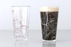 Amherst MA Map Pint Glass Pair - Maroon & White