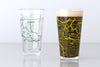 Eugene OR Map Pint Glass Pair - Green & Yellow