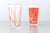 Austin TX Map Pint Glass Pair - Orange & White