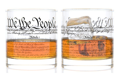 Constitution Rocks Glass Pair