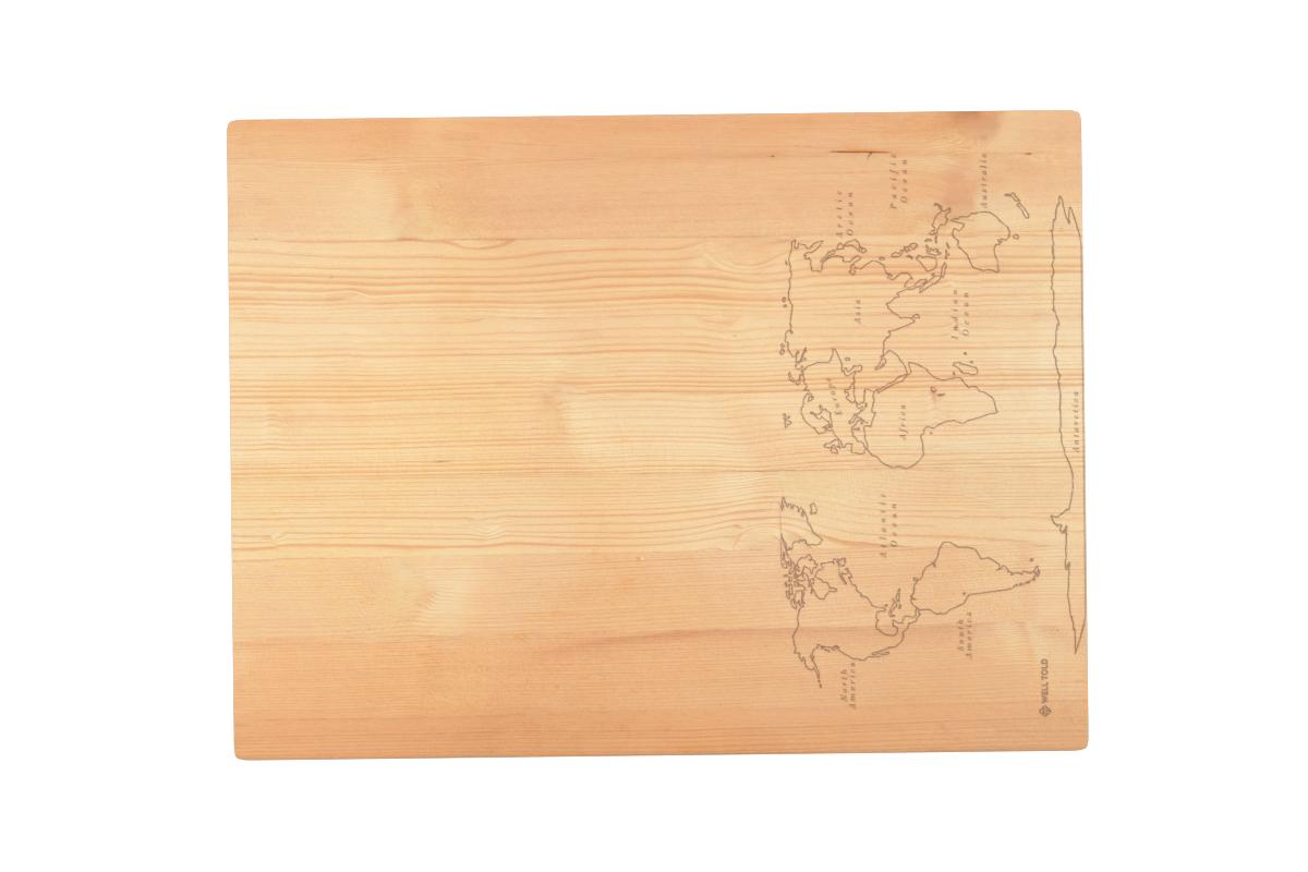 World Map 9X12 Cutting Board