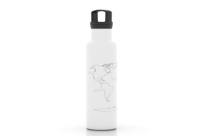 World Map 21 oz Insulated Hydration Bottle
