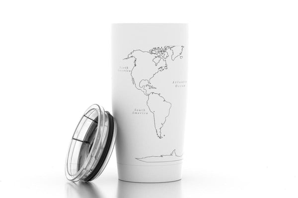 World Map 16 oz Tall Can Cooler - Well Told