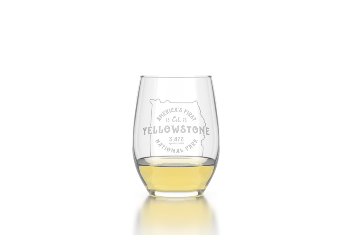 Yellowstone Stemless Wine Glass