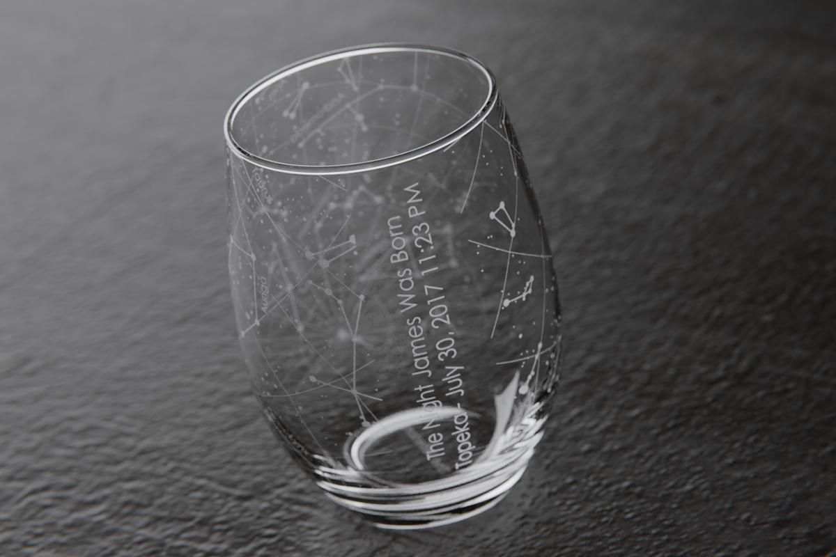 Sky Fish Stemless Stainless Steel Etching Wine
