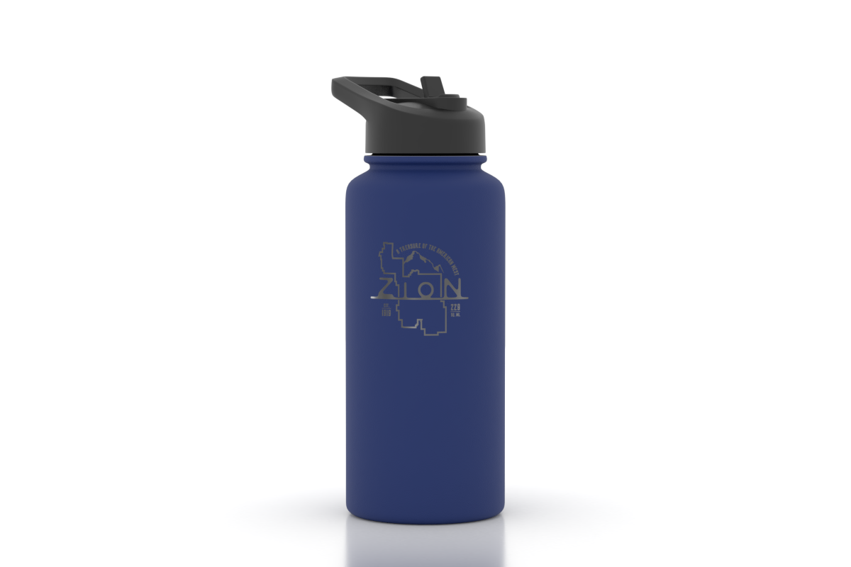 Hiking Water Bottle 32 Oz, Custom Insulated Stainless Steel